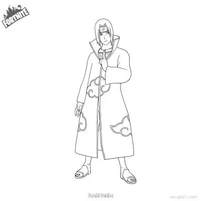 Free printable Itachi Uchiha 02 Coloring Page - Free PDF Printable Fortnite Coloring Sheets coloring page